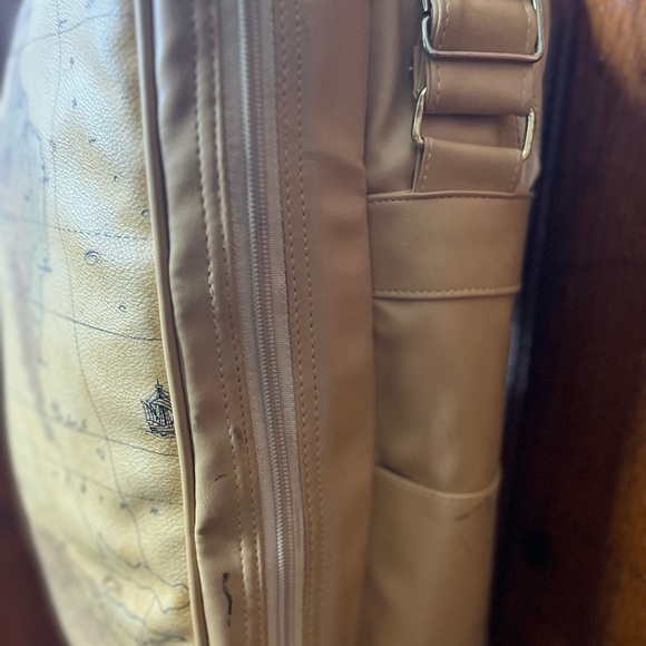 Vtg. World Map Wine/Picnic Case,2Person "Picnic Time"70's Retro Wine Tote - Picture 5 of 9